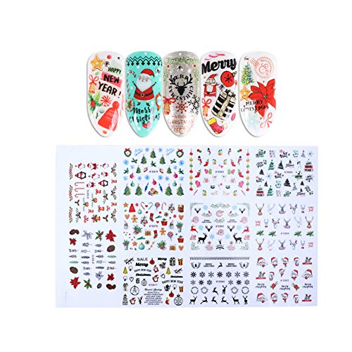Hemore Navidad de Invierno 3D uñas Pegatina e875-885 1 Juego