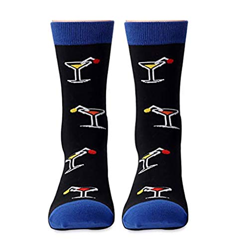 Henan Funny Saying If You Can Read This Crew Socks Martini Wine Cotton Medias Regalos