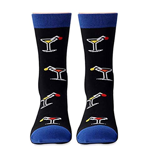 Henan Funny Saying If You Can Read This Crew Socks Martini Wine Cotton Medias Regalos
