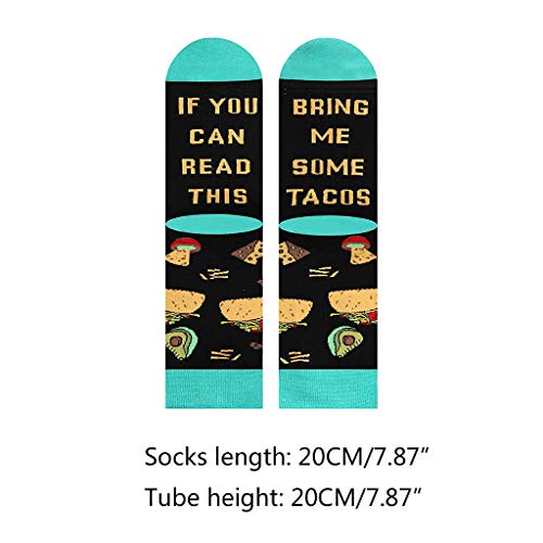 Henan If You Can Read This Socks Funny Tacos Sushi Popcorn Novedad Regalos Medias