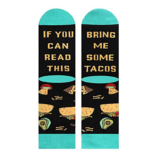 Henan If You Can Read This Socks Funny Tacos Sushi Popcorn Novedad Regalos Medias