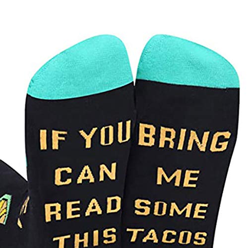 Henan If You Can Read This Socks Funny Tacos Sushi Popcorn Novedad Regalos Medias