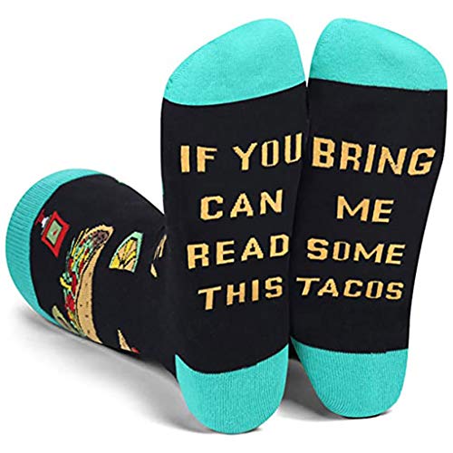 Henan If You Can Read This Socks Funny Tacos Sushi Popcorn Novedad Regalos Medias