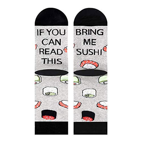 Henan If You Can Read This Socks Funny Tacos Sushi Popcorn Novedad Regalos Medias