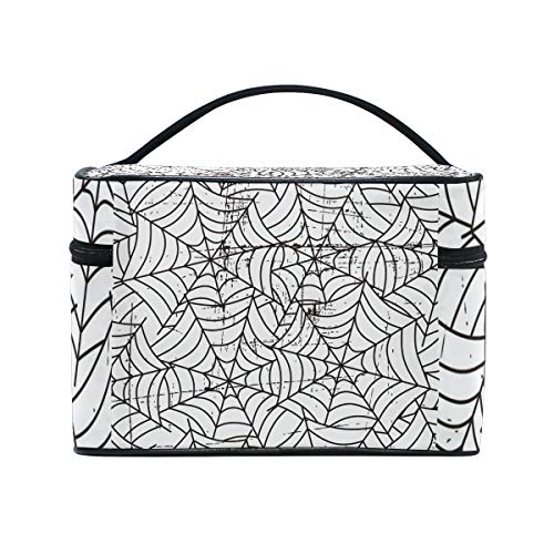 Hengpai Spider Web Art Bolsa de cosméticos de viaje Maquillaje Tren Estuches Organizador de almacenamiento para mujeres