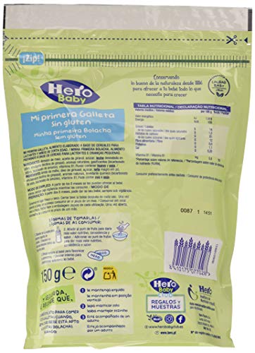 Hero Baby Mi Primera Galleta Sin Gluten Hb 150G 6U 1170 g