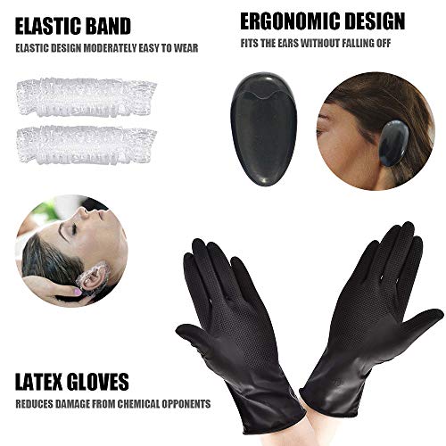 Herramientas para teñir el Cabello, Kit de Pelo Tinte Herramientas, Kit de Herramientas para Coloración, Tinte de Peluquería, Tazón, Cepillos, Peine y Clips