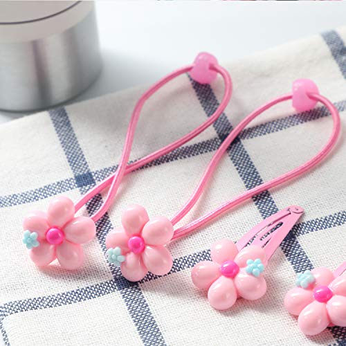 Hifot Joyas para niños Niñas Bolso de Peluche Collar Pulsera Anillo Pinzas de Cabello Conjunto, Favores del Partido de la joyería del Traje Regalo para Vestir Juego de imaginación