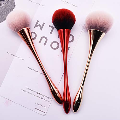 Hilai 1 UNID Brocha de maquillaje Pincel de maquillaje profesional corrector en polvo Cepillo de Maquillaje Profesional para Bases De Maquillaje (Rose Gold)