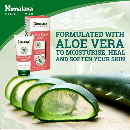 Himalaya Acne-N-Pimple Cream - Crema Para La Espinilla Y El Acné | Fórmula De Limpieza Profunda Que Previene Las Espinillas, Manchas Y Imperfecciones | Contiene Aloe Vera Para Sanar Y Suavizar La Piel, 30g