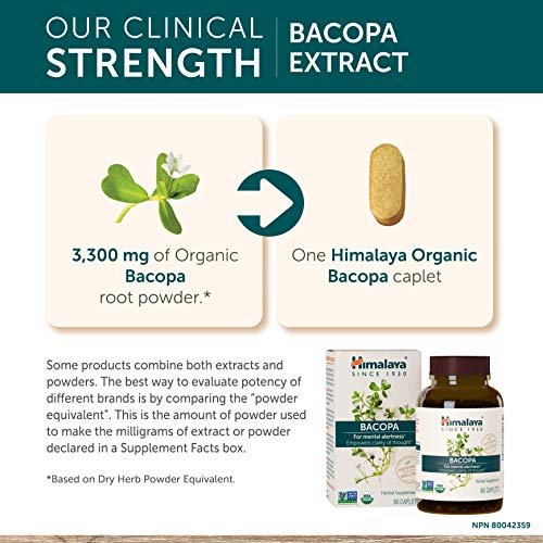 Himalaya Herbal Suplemento, Bacopa, 60 Cápsulas