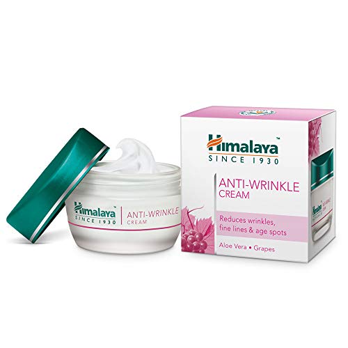 Himalaya Herbals Anti-Wrinkle Cream 50 g, | Previene las arrugas, hidrata y energiza la crema facial | Tratamiento natural para una piel hermosa y saludable