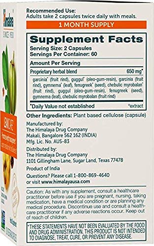 Himalaya LeanCare con Gymnema & Guggul | Suplemento Natural para el Control de Peso | Mantiene un Metabolismo Saludable | 120 Caps, 600 mg (LeanCare - Weight Control)