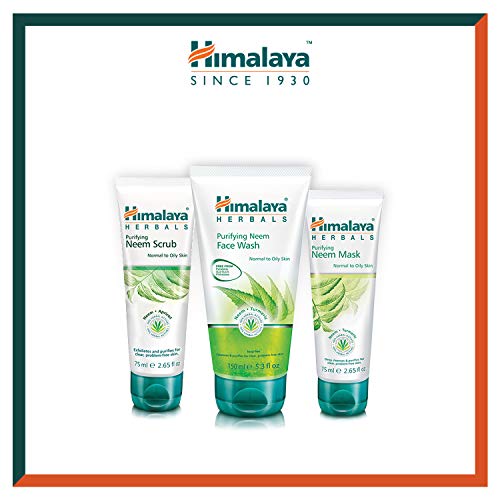 Himalaya Neem Face Wash Gel, Scrub and Mask - Solución natural sin jabón para los hombres y las mujeres - Ayuda a minimizar, controlar y prevenir el acné - Set de 3 (Total Acne Solution Set-Gel)