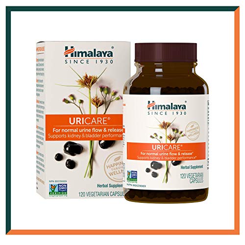 Himalaya UriCare - Suplemento herbario sin cafeína para el riñón y el tracto urinario - 840 mg (120 Caps - 1 Mes de Suministro)