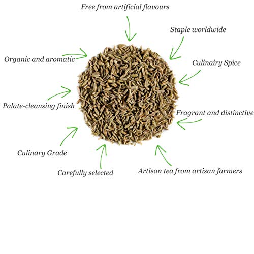 Hinojo orgánico semillas primera calidad - Calidad culinaria - Semillas de Foeniculum vulgare - Organic Fennel Seed 200g