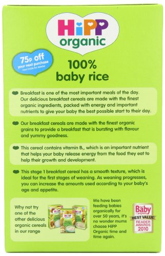 HiPP Organic Stage 1 From 4 Months Baby Rice 160 g (Pack of 4)