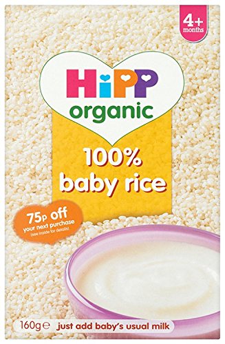 HiPP Organic Stage 1 From 4 Months Baby Rice 160 g (Pack of 4)