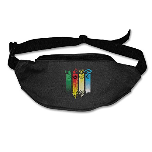 HKUTKUFGU Fanny Pack para Mujeres y Hombres Avatar la última Leyenda Airbender de Korra Aang riñonera Bolsa de Viaje Bolsillo Cartera Bum Bag para Correr, Ciclismo, Senderismo, Entrenamiento