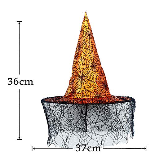 HLCE Ladies Adults Halloween Fancy Party Hat Rojo Purple Feather Style Golden Purple Spider Web Style (Color : Purple)