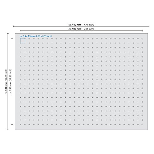 HMF 1451-45 Espuma Personalizable Precortada, Inserciones de Espuma para Cajas, 440 x 320 mm, Tabletop, Altura: 45 mm
