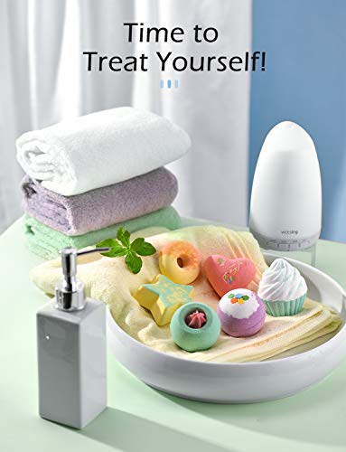 Homasy 6 Piezas Bombas de Baño, Kit SPA de Aceite Esencial Hecho a Mano, Bombas de Baño de Burbujas Efervescentes, Manteca de Karité Hidrata, Cumpleaños, Regalos para Mujeres, Madres y Niños