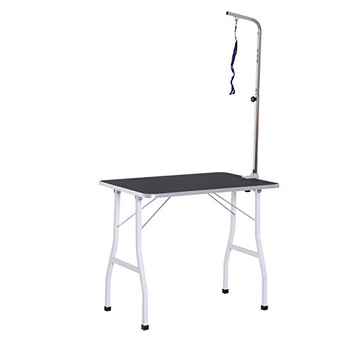 HOMCOM PawHut Mesa Plegable Aseo de Perros Mascotas peluqueria Canina Cepillado exhibicion Pro