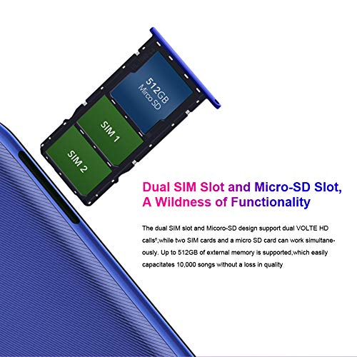 HONOR 8S Smartphone-3GB RAM + 64GB ROM, Pantalla de Rocío FullView de 5.71 Pulgadas, Sistema operativo MTK MT6761 EMUI 9.0, Cámara Trasera de 13MP, Ranura SIM Dual (Azul)