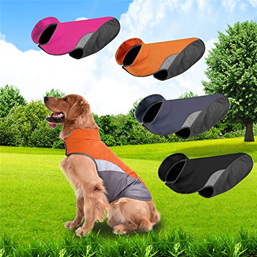 Hopereo Perro de Mascota Impermeable a Prueba de Viento Impermeable Perro Ropa Impermeable Reflejar Seguridad del Animal doméstico Caminando Capa de Lluvia del Poncho, Verde Claro, 2XL
