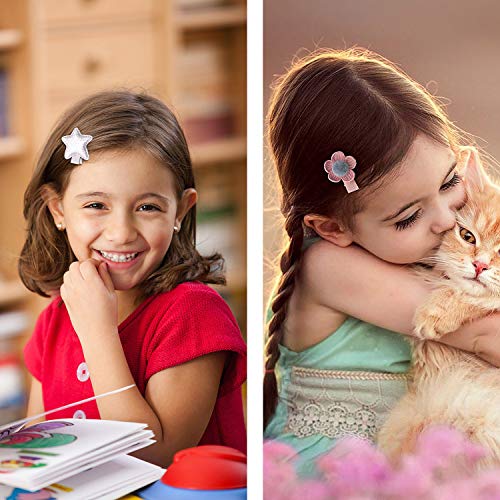 Horquillas Pelo Niña, Comius 36 Piezas Pinzas Niña e Gomas Pelo Niña Bebe Pinza de Pelo Niña con Tela Accesorios para el Pelo Niñas (Adorable)