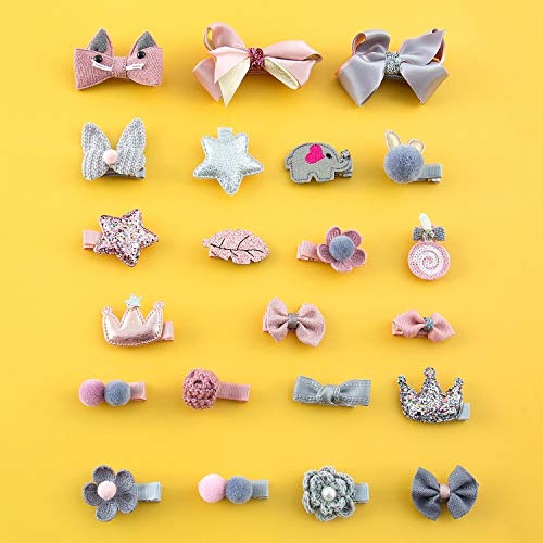 Horquillas Pelo Niña, Comius 36 Piezas Pinzas Niña e Gomas Pelo Niña Bebe Pinza de Pelo Niña con Tela Accesorios para el Pelo Niñas (Adorable)