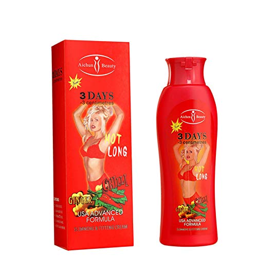 HoSayLike 200ml crema adelgazante, adelgazante celulitis en forma adelgazante crema Chili y jengibre Crema para perder peso Quemar rápidamente la grasa en forma de cintura, abdomen y nalgas