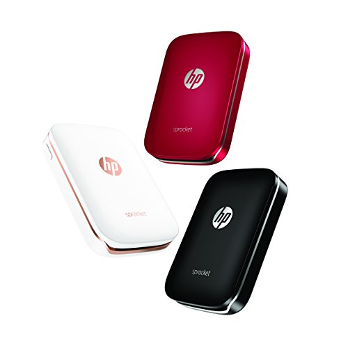 HP Sprocket - Impresora fotográfica portátil (impresión sin tinta, Bluetooth, 5 x 7.6 cm impresiones) color rojo