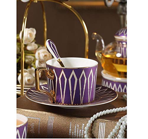 HQQ Taza de té Juego de té Cerámica Europea Tetera de Vidrio con Base de Calentamiento de la Vela for la decoración de la Sala de Estar, mudarse a un Nuevo hogar hogar