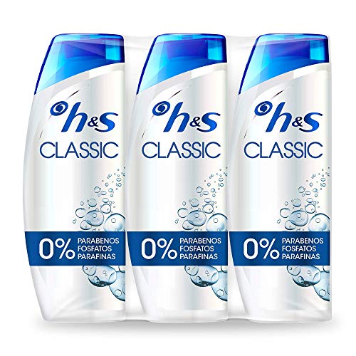 H&S Classic Anticaspa Champú para todo tipo de pelo, para hombre y mujer, producto para cabello - 3 x 540 ml