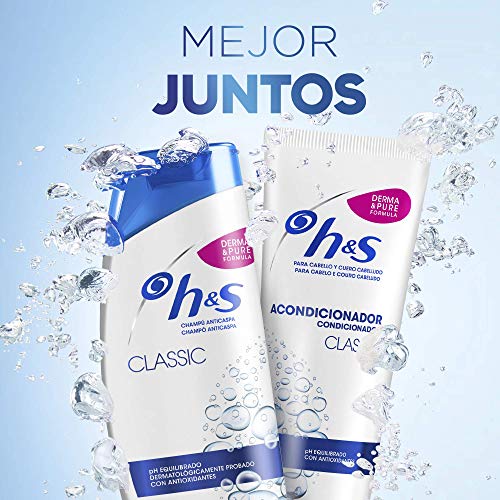 H&S Classic Anticaspa Champú para todo tipo de pelo, para hombre y mujer, producto para cabello - 3 x 540 ml