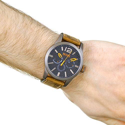 Hugo Boss Orange Reloj de pulsera analógico para Hombre, 1513240, Marrón/Negro