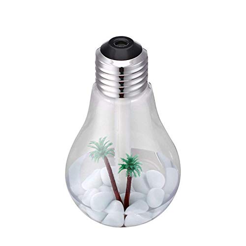 Humidificador Difusor Perfume Bulbo Bombilla USB Ambientes Casa Luz LED