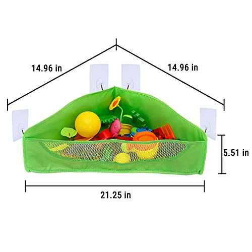 HYwot Juguetes de baño Organizador con 4 ventosas robustas,Light Blue