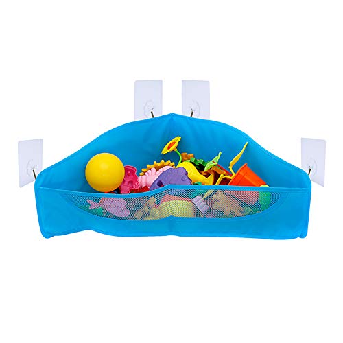 HYwot Juguetes de baño Organizador con 4 ventosas robustas,Light Blue