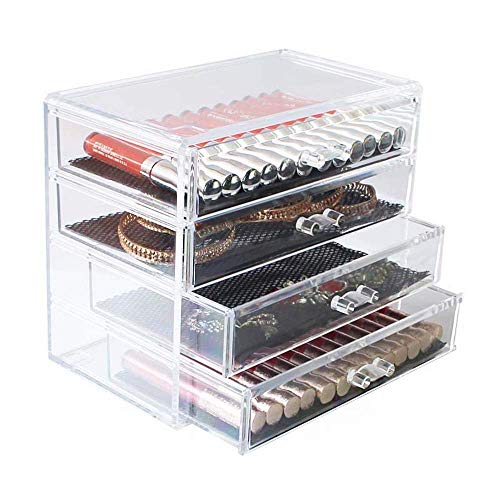 HZXH16 Exquisito y Hermoso XLhzh cosmética organizadores de Cuatro Capas Transparentes gaveta de Almacenamiento joyero joyería y Accesorios de acrílico Caja de Almacenamiento