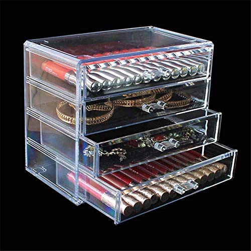 HZXH16 Exquisito y Hermoso XLhzh cosmética organizadores de Cuatro Capas Transparentes gaveta de Almacenamiento joyero joyería y Accesorios de acrílico Caja de Almacenamiento