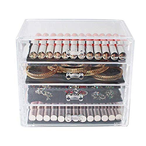 HZXH16 Exquisito y Hermoso XLhzh cosmética organizadores de Cuatro Capas Transparentes gaveta de Almacenamiento joyero joyería y Accesorios de acrílico Caja de Almacenamiento