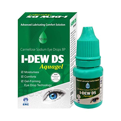I-Dew DS Night-Time Aquagel Eye Drops for Dry Eyes, Preservative-Free on The Eye Surface, Eye Drops for Contact Lens Users and Red Eyes