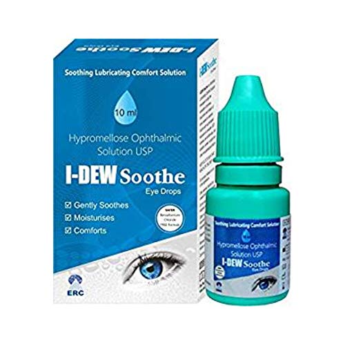 I-Dew Soothe Daytime Eye Drops for Dry Eyes, Preservative-Free on The Eye Surface, Eye Drops for Contact Lens Users and Red Eyes