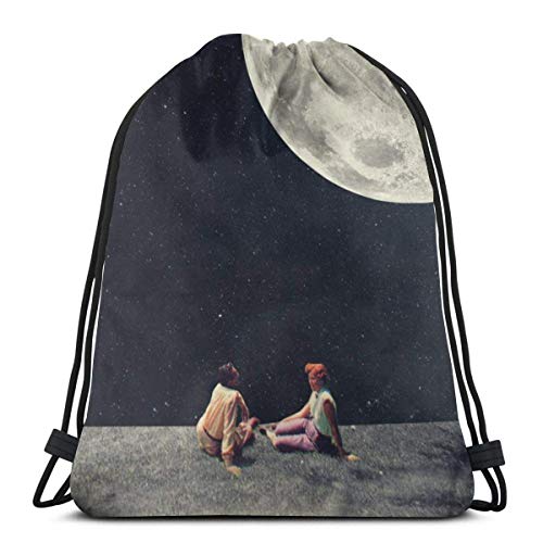 I Gave You The Moon For A Smile Bolsa de Gimnasia Mochila de Viaje con cordón Mochila para Hombres y Mujeres Bolsa de Deporte Bolsa de Almacenamiento portátil para Acampar Senderismo Nadar Compras Vi