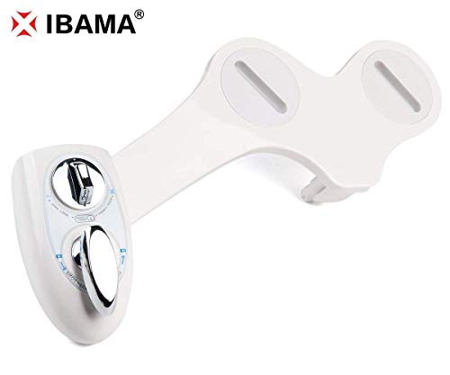 IBAMA Bidés, Toilet Seat Bidet Bidé de asiento de inodoro con boquilla doble, boquilla autolimpiante, accesorio WC bidet mecánico no eléctrico de agua dulce