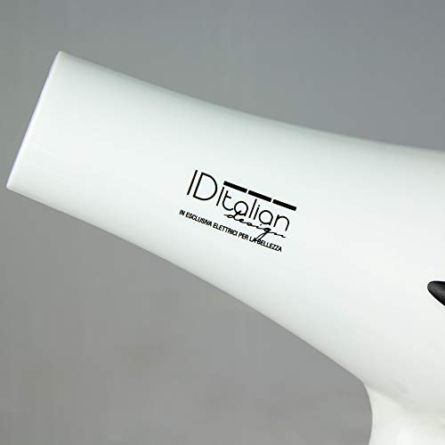 ID Italian Design | Secador de Pelo Profesional 3 Modos de Calor, 2 Velocidades de Color Blanco - 2200W