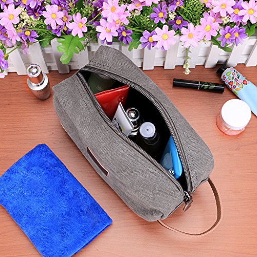 IGNPION Bolsas de aseo de viaje para hombres, kit de afeitado, bolsas de maquillaje, color negro, gris (Gris) - IGN0069