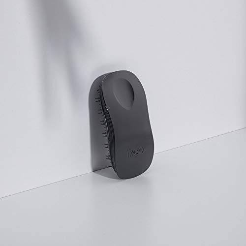 ikoo Home Black Classic - Cepillo sin mango desenredante para todo tipo de cabello, cerdas suaves, masaje del cuero cabelludo, cepillado para pelo largo, mojado o seco. Ergonómico y vegano.